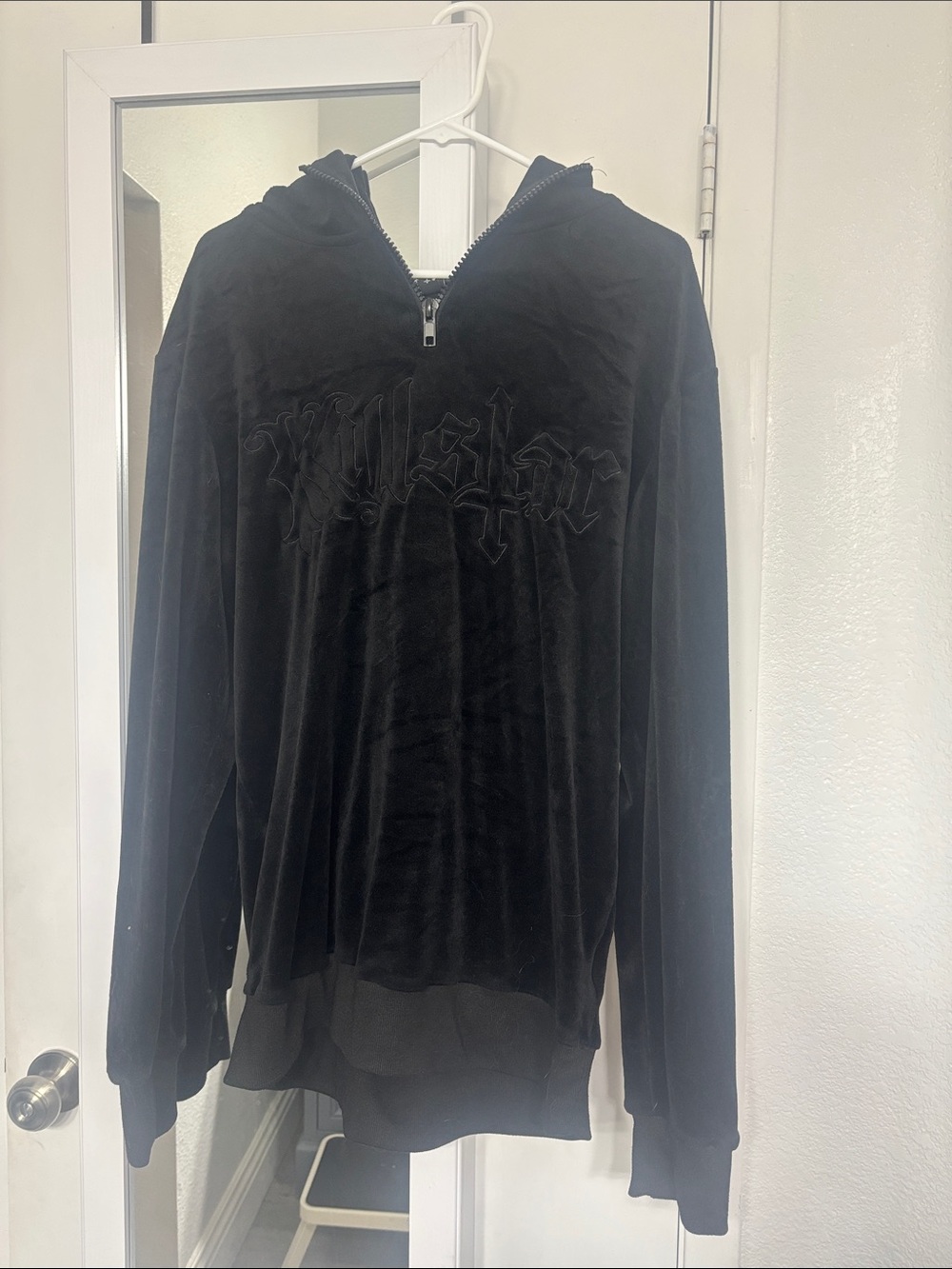 Crushed velvet Killstar hooded sweater